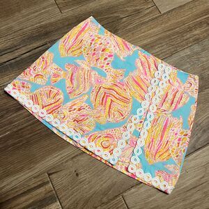 Lilly Pulitzer Lenore Tini Bikini Skort Embroidery Trim EUC Size 8
